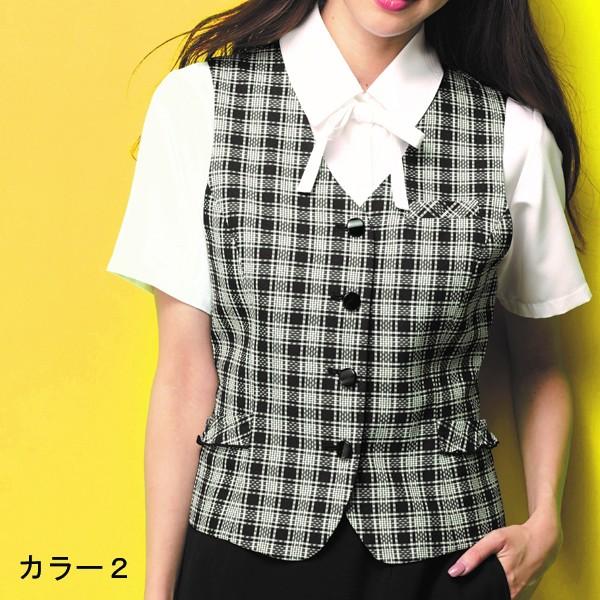 オフィスウェア 事務服 ベスト 大きいサイズ enjoie アンジョア　16140　ベスト　17号から19号ENJ26Z｜三洋アパレル店 10,225円