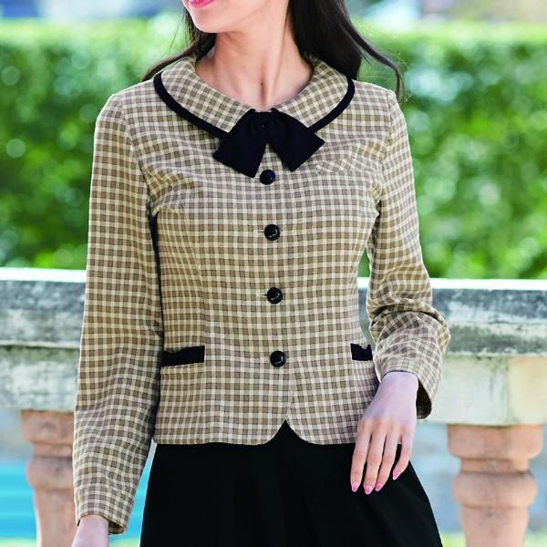 事務服 オーバーブラウス 大きいサイズ enjoie アンジョア　21010　長袖オーバーブラウス リボン付き 　17号から19号SALEセール 15,304円
