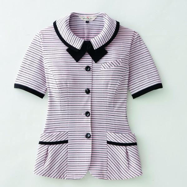 事務服 オーバーブラウス 大きいサイズ enjoie アンジョア 26500 オーバーブラウス リボン付き 17号から19号SALEセール