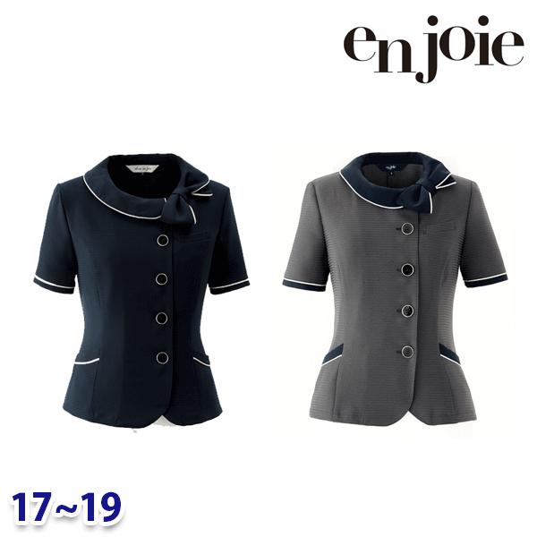 オーバーブラウス enjoieアンジョア 26600 事務服 17号から19号 SALEセール 22AW 12,540円