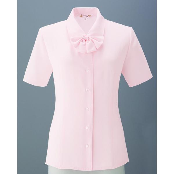 事務服 ブラウス 半袖 大きいサイズ enjoie アンジョア　06130　半袖ブラウス　17号から19号SALEセール