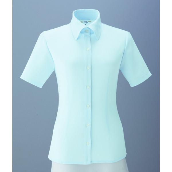 事務服 ブラウス 半袖 大きいサイズ enjoie アンジョア　06135　半袖シャツ　17号から19号SALEセール