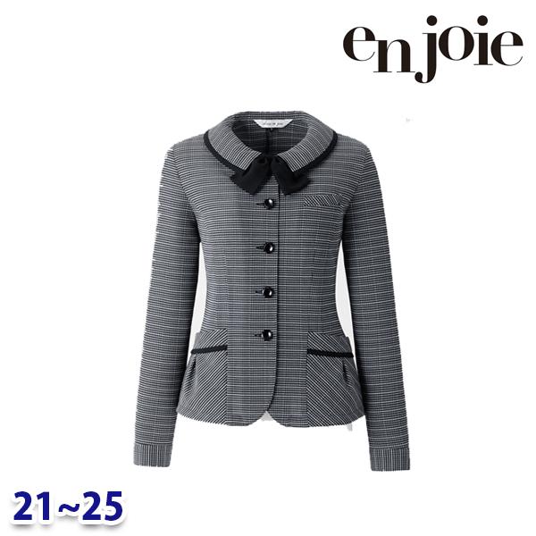 長袖オーバーブラウス(リボン付き) enjoieアンジョア 26505 事務服 21号から25号 SALEセール 22AW 13,578円
