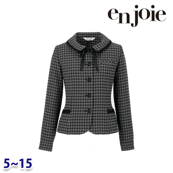 長袖大層らしいトップ(シュロの葉付き添い人) enjoieアンジョア 21005 事務服 5号から15号 SALE大売り出し 22AW