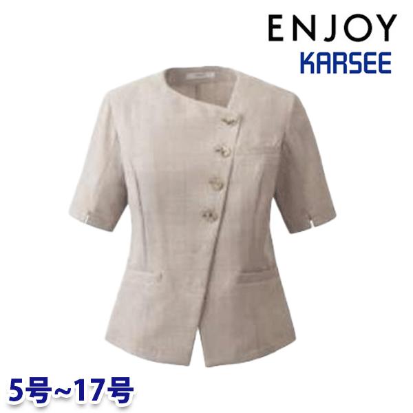 ESA973 オーバーブラウス 5号から17号 カーシーKARSEEエンジョイENJOYオフィスウェア事務服SALEセール 25SS