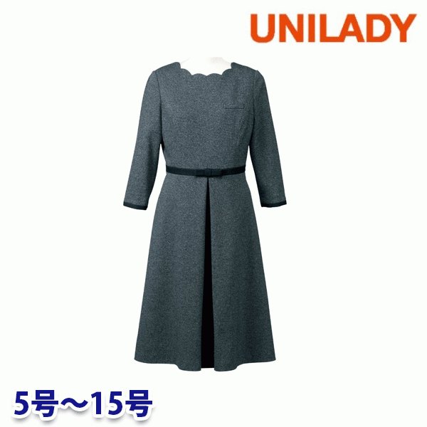 U4023 七分袖ワンピース 5号から15号 ユニレディーunilady