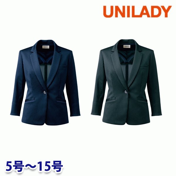 U22051 七分袖サマージャケット 5号から15号 ユニレディーUNILADY 事務服オフィスウェアY22SS