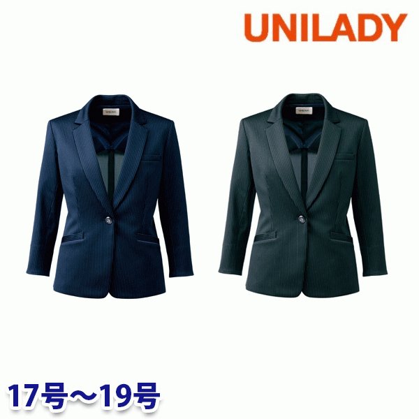 U22051 七分袖九夏上衣 17号から19号 ユニ小母さんUNILADY 事務服事務室お召しものY22SS ジャケット-事務服-レディースファッション