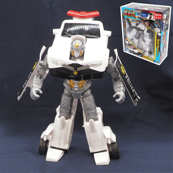 楽天市場】【ロボット】【パトカー】早川玩具 変形ロボ 機動神