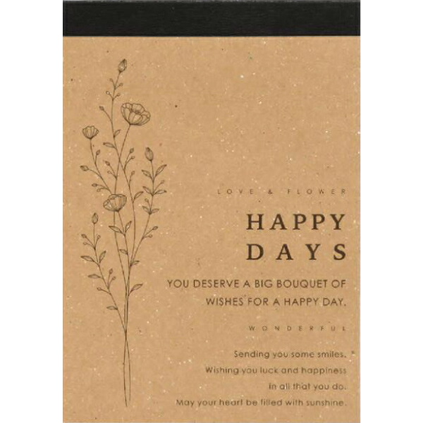 【楽天市場】【メール便可】セミB7 クラフトメモ 再生紙 ラブ&フラワー 140枚：おもちゃの三洋堂