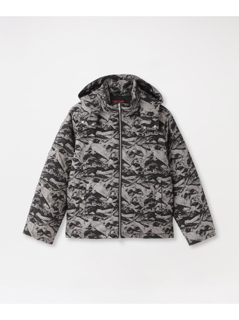 【SALE／20%OFF】ジャカードフーディーダウン LOVELESS ラブレス ジャケット・アウター ブルゾン・ジャンパー グレー【RBA_E】【送料無料】[ Fashion]