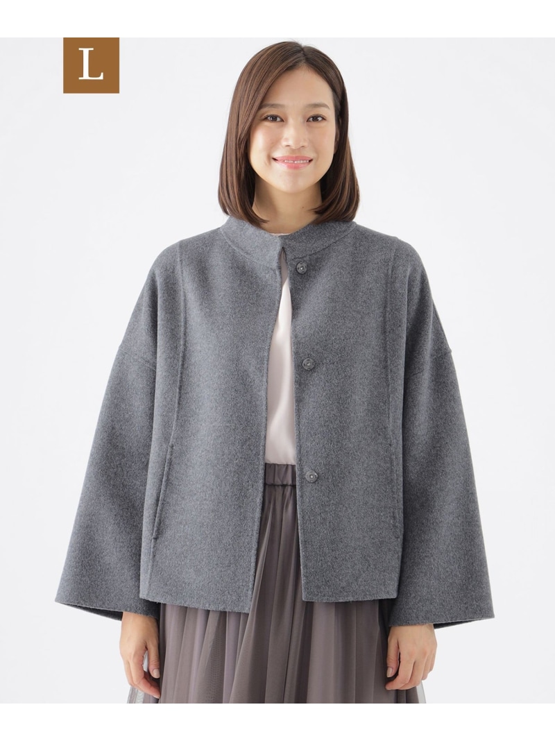 【SALE／60%OFF】【L】ウールライトリバーコート TRANS WORK サンヨー エルサイズ ジャケット・アウター その他のジャケット・アウター ブラック グレー【RBA_E】【送料無料】[ Fashion]｜SANYO SELECT