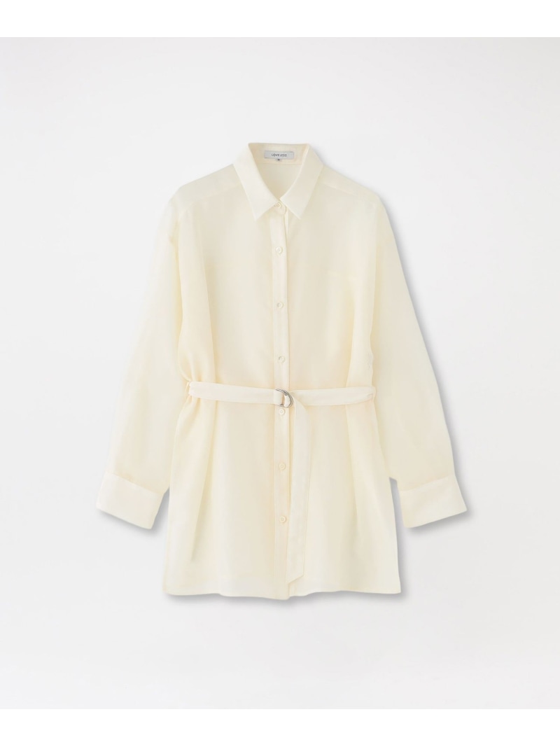 【SALE／30%OFF】シフォンジーシアーシャツ LOVELESS ラブレス トップス シャツ・ブラウス ホワイト【RBA_E】【送料無料】[ Fashion]｜SANYO SELECT