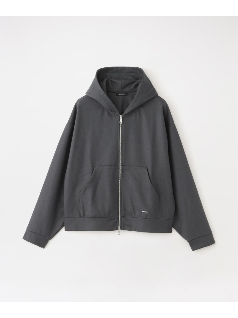 【SALE／40%OFF】メルトンジップアップパーカー LOVELESS ラブレス ジャケット・アウター ブルゾン・ジャンパー グレー ブラック【RBA_E】【送料無料】[ Fashion]｜SANYO SELECT