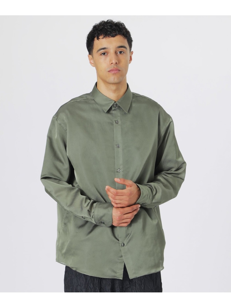 【SALE／30%OFF】シアートリオサテンシャツ LOVELESS ラブレス トップス シャツ・ブラウス ブラック カーキグリーン【RBA_E】【送料無料】[ Fashion]