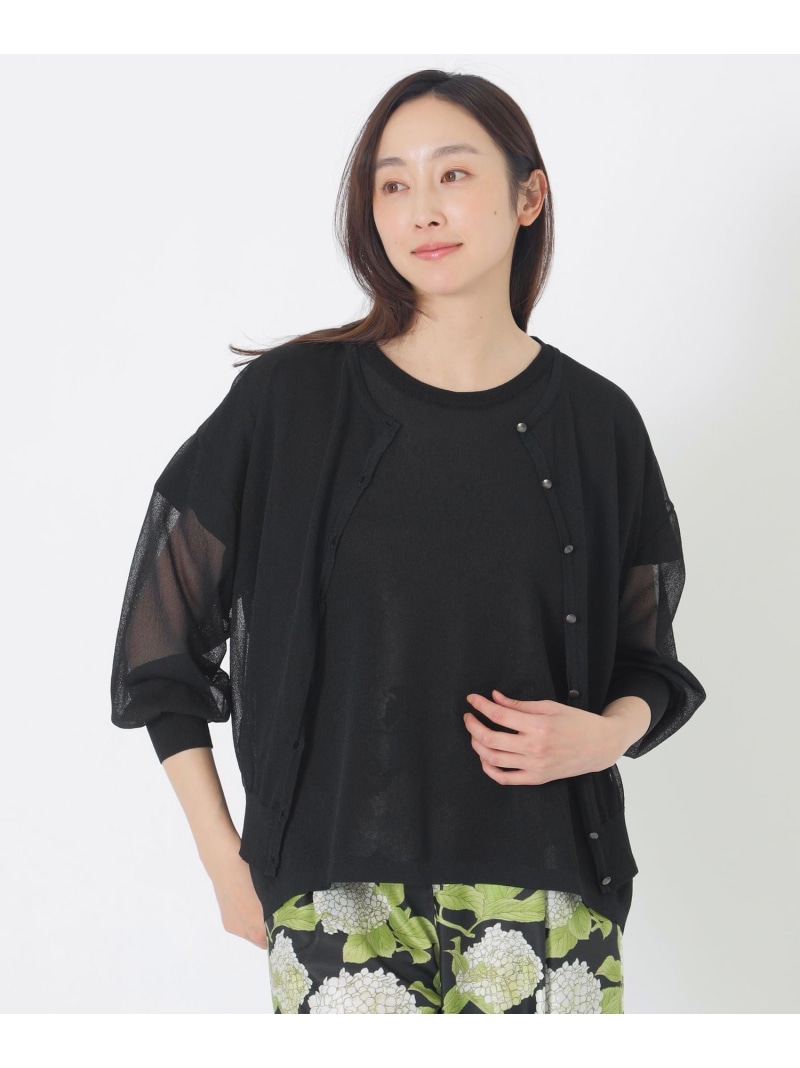 シアーカーディガン S.ESSENTIALS エス エッセンシャルズ トップス 編み物 黒いこと【貨物輸送無料】[ Fashion]