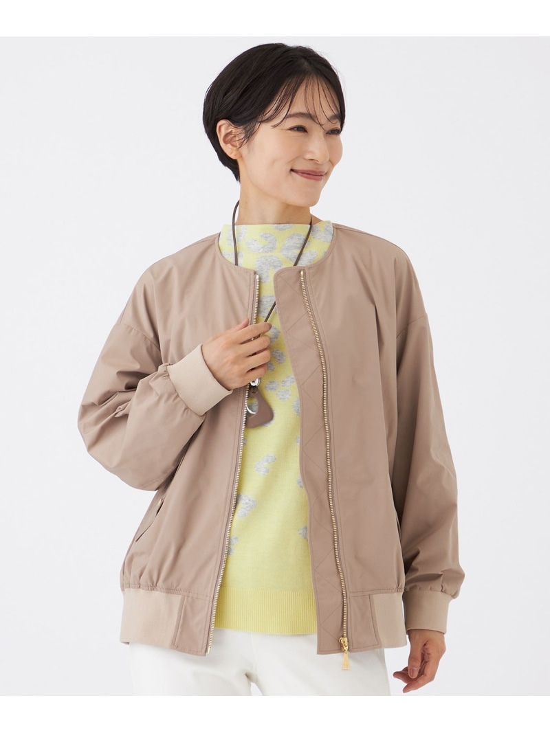 【SALE／38%OFF】【はっ水・マシンウォッシャブル】グレイスメモリーノーカラーブルゾン EVEX by KRIZIA エヴェックス バイ クリツィア ジャケット・アウター その他のジャケット・アウター ベージュ ブラック【RBA_E】【送料無料】[ Fashion]