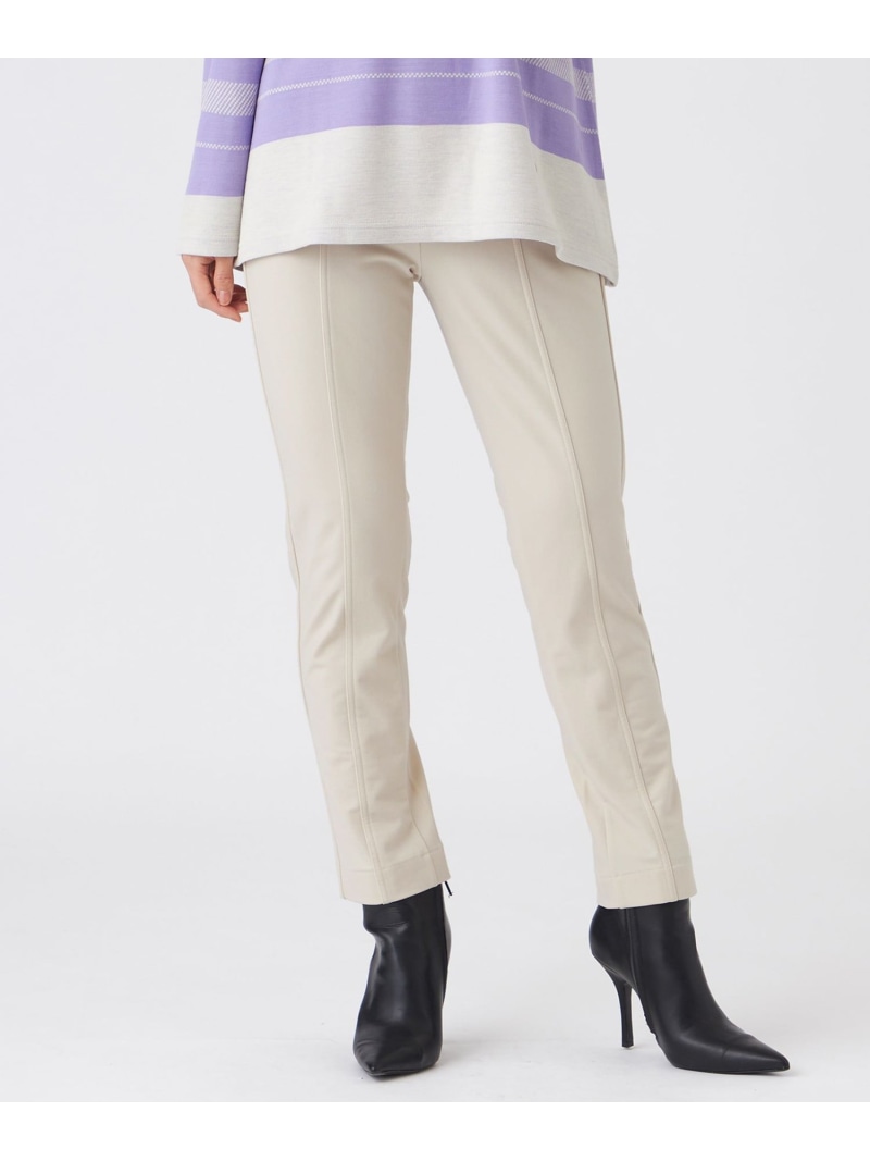【SALE／20%OFF】【L】【ウォッシャブル】裏起毛ハイテンションクロップドパンツ EVEX by KRIZIA サンヨー エル大きさ ズボン下 余分の物のズボン下 赤銅色 黒いこと ベージュ【RBA_E】【貨物輸送無料】[ Fashion]