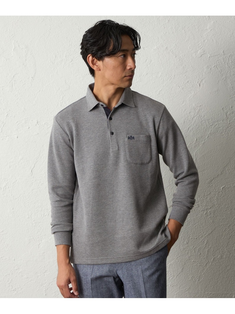 【SALE／22%OFF】【ウォッシャブル】ウォームポロシャツ BAKER STREET ベイカー・ストリート トップス ポロシャツ グリーン グレー レッド ネイビー【RBA_E】【送料無料】[ Fashion]｜SANYO SELECT