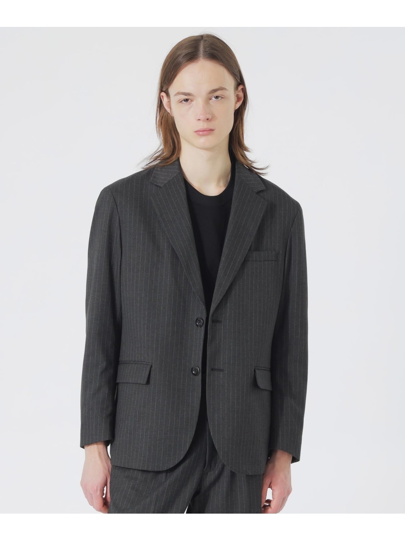 【SALE／30%OFF】ストライプワイドジャケット LOVELESS ラブレス ジャケット・アウター テーラードジャケット・ブレザー グレー【RBA_E】【送料無料】[ Fashion]