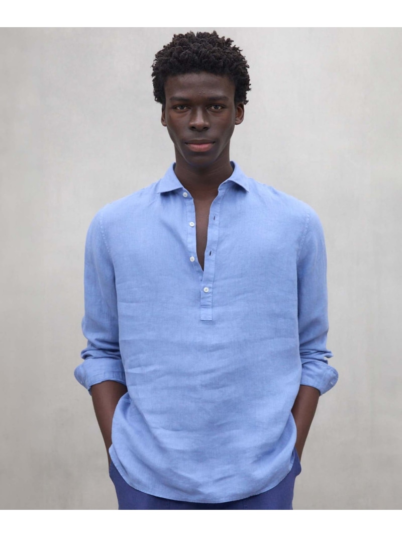 【SALE／55%OFF】POLINO シャツ / POLINOALF SHIRT MAN ECOALF エコアルフ トップス シャツ・ブラウス ホワイト ブルー【RBA_E】【送料無料】[ Fashion]