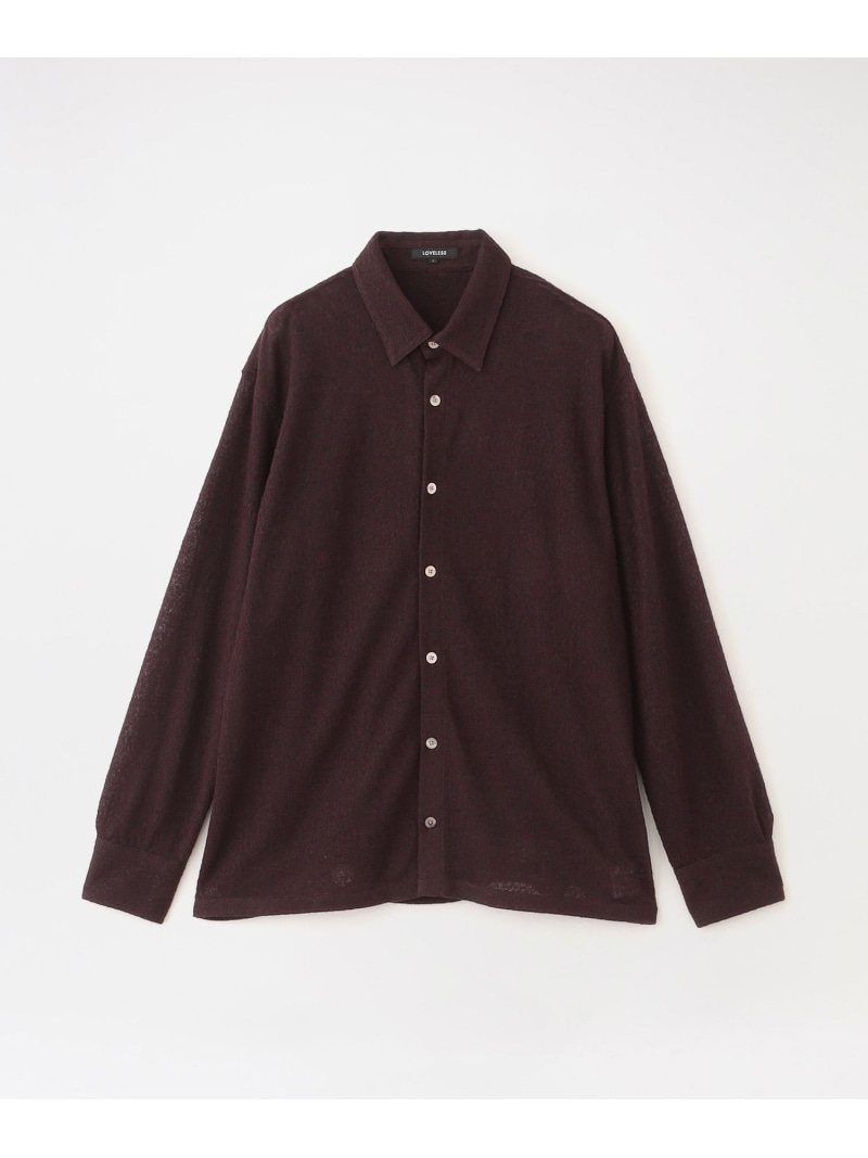 【SALE／55%OFF】ウールレースジャカードニットシャツ LOVELESS ラブレス トップス シャツ・ブラウス ブラウン ホワイト ブラック【RBA_E】【送料無料】[ Fashion]