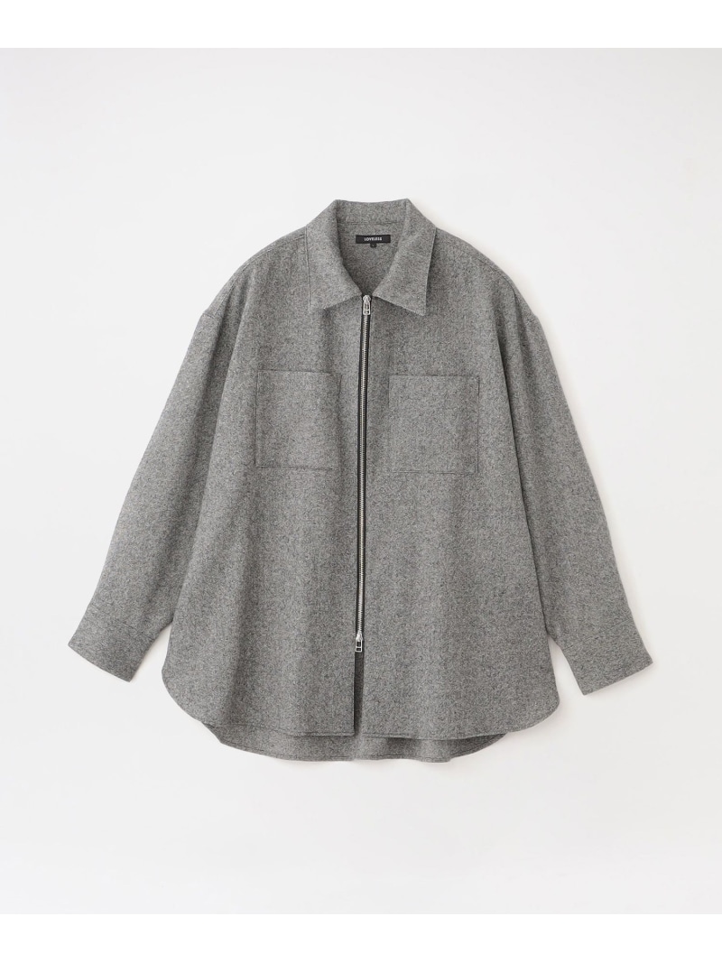 【SALE／50%OFF】シモーネツイードオーバージップシャツ LOVELESS ラブレス トップス シャツ・ブラウス ブラウン グリーン グレー【RBA_E】【送料無料】[ Fashion]｜SANYO SELECT