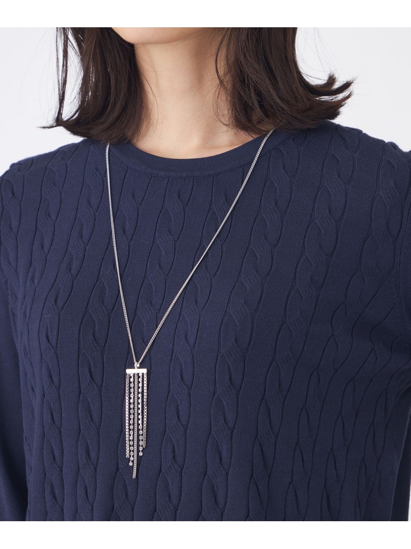 ラインストーンネックレス TRANS WORK トランスワーク アクセサリー・腕時計 ネックレス シルバー【送料無料】[ Fashion]