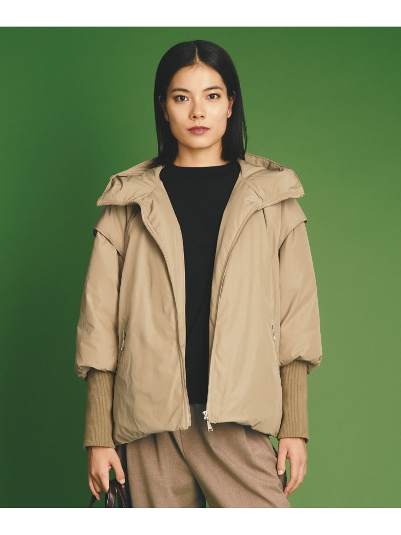 【SALE／38%OFF】【SANYO Style EDITION掲載】【ウォッシャブル】2WAYスムースタフタダウンジャケット EVEX by KRIZIA エヴェックス バイ クリツィア ジャケット・アウター その他のジャケット・アウター ベージュ ブラック【RBA_E】【送料無料】[ Fashion]｜SANYO SELECT
