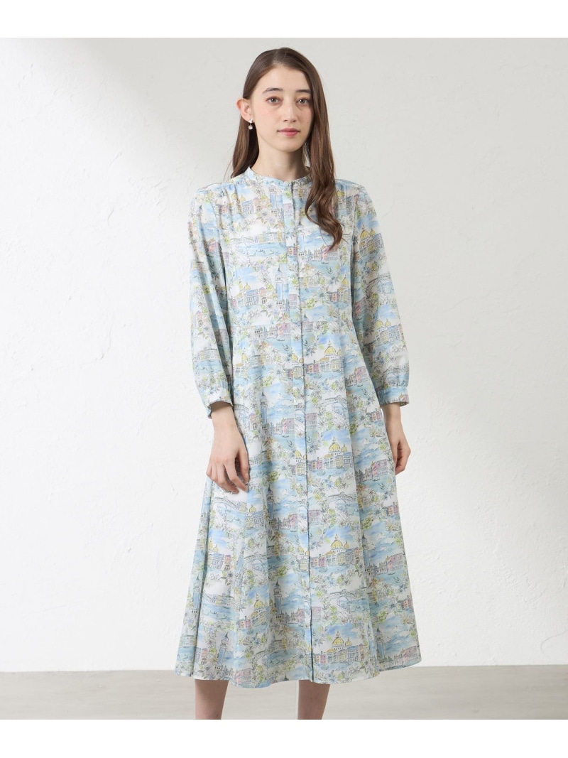 【SALE／28%OFF】【LIBERTY】ヴェネツィア ワンピース AMACA アマカ ワンピース・ドレス ワンピース ブルー【RBA_E】【送料無料】[ Fashion]｜SANYO SELECT
