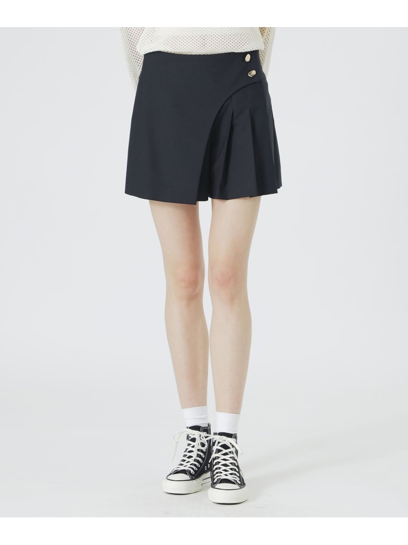 【SALE／30%OFF】アシンメトリープリーツスコート LOVELESS ラブレス パンツ その他のパンツ ネイビー【RBA_E】【送料無料】[ Fashion]