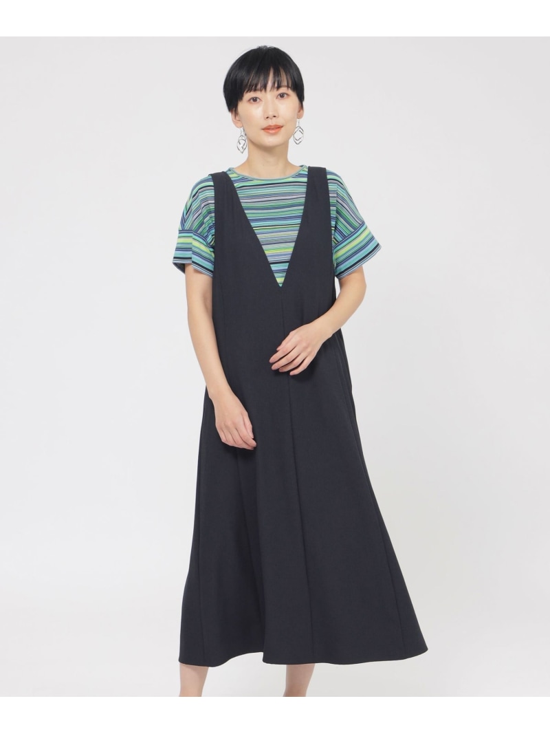 【SALE／51%OFF】【接触冷感】【吸水速乾】【UV対策】【ウォッシャブル】kireriジャンパースカート EVEX by KRIZIA エヴェックス バイ クリツィア ワンピース・ドレス ワンピース ベージュ ネイビー【RBA_E】【送料無料】[ Fashion]｜SANYO SELECT