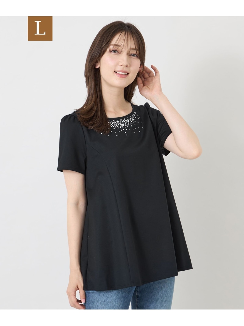 【L】ルミ叫び泣き ホットフィットチュニック TO BE CHIC サンヨー エル大いさ トップス カットソー・ティーシャツ 黒いこと 青碧【貨物輸送無料】[ Fashion]