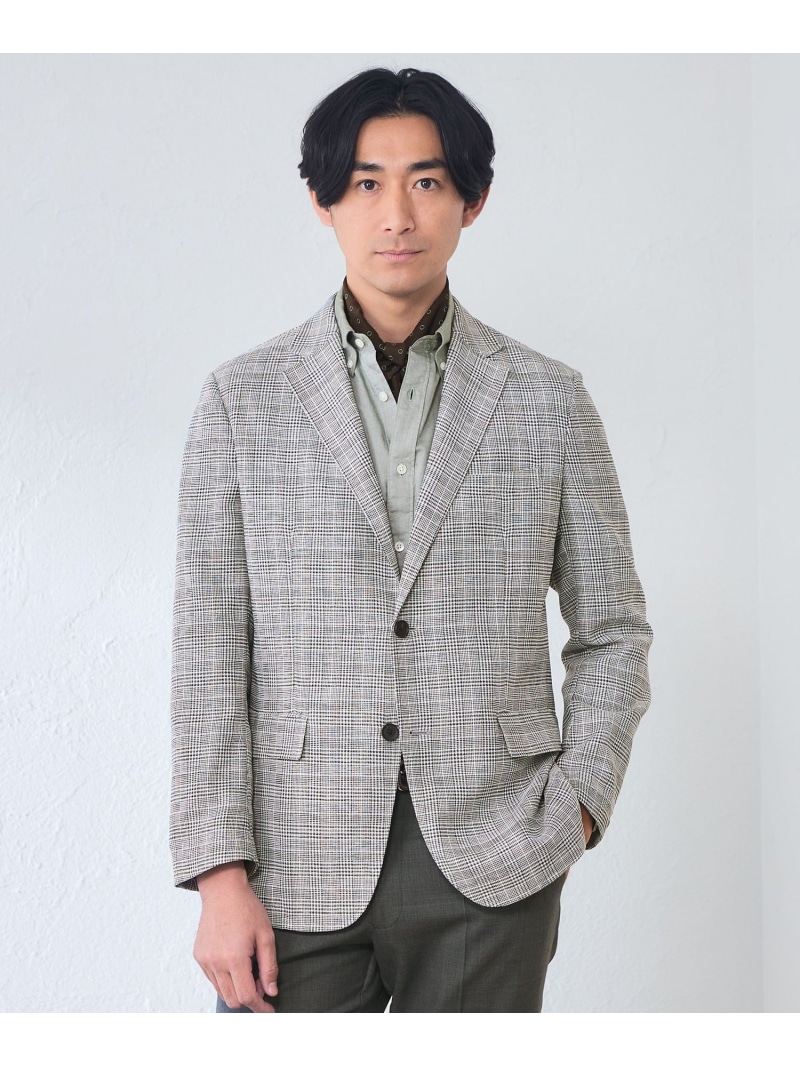 【SALE／38%OFF】【ウォッシャブル】KARAMIグレンチェックジャケット BAKER STREET ベイカー・ストリート ジャケット・アウター テーラードジャケット・ブレザー グレー【RBA_E】【送料無料】[ Fashion]｜SANYO SELECT