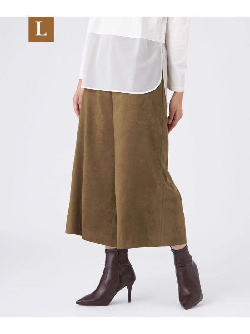 【SALE／39%OFF】【L】【ウォッシャブル】ストレッチスエードパンツ TRANS WORK サンヨー エルサイズ パンツ その他のパンツ ネイビー ブラウン ピンク【RBA_E】【送料無料】[ Fashion]