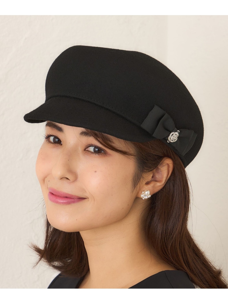 【SALE／36%OFF】フェルト キャスケット TO BE CHIC トゥー ビー シック 帽子 その他の帽子 ブラック【RBA_E】【送料無料】[ Fashion]