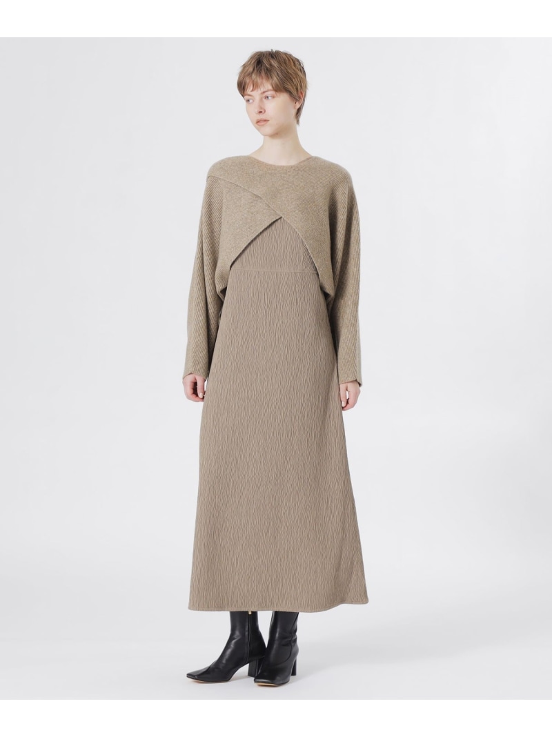 【SALE／30%OFF】ニットコンビワンピース LOVELESS ラブレス ワンピース・ドレス ワンピース ベージュ ブラック グレー【RBA_E】【送料無料】[ Fashion]
