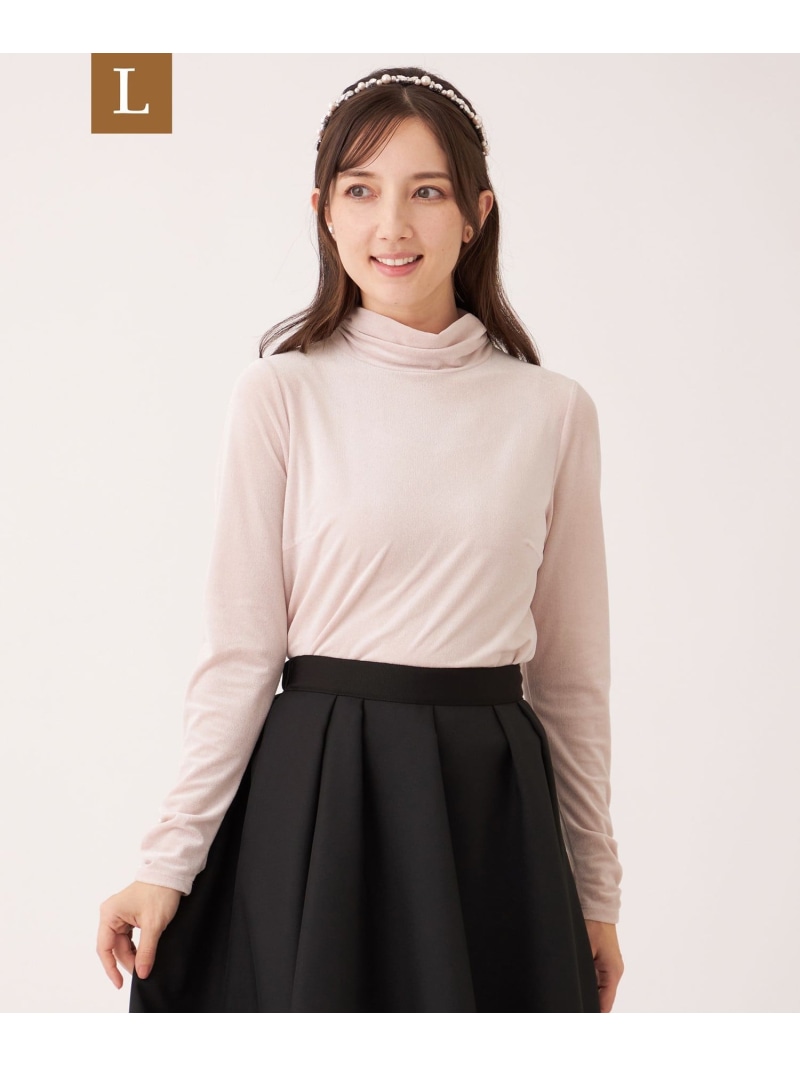 【SALE／33%OFF】【L】シアーベロア ハイネックカットソー TO BE CHIC サンヨー エル大きさ トップス カットソー・プルオーバー 白いこと サクラ色 黒いこと【RBA_E】【貨物輸送無料】[ Fashion]