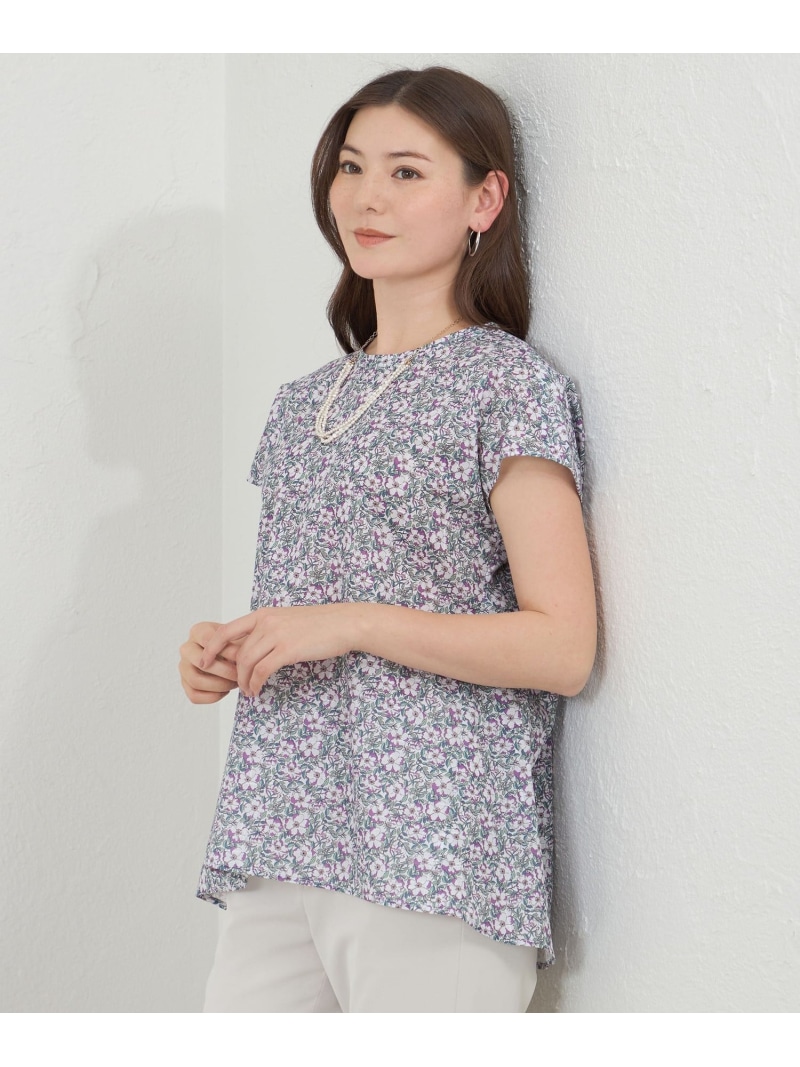 【LIBERTY】May Morris フレアブラウス AMACA アマカ トップス シャツ・ブラウス ホワイト ブラック【送料無料】[ Fashion]｜SANYO SELECT