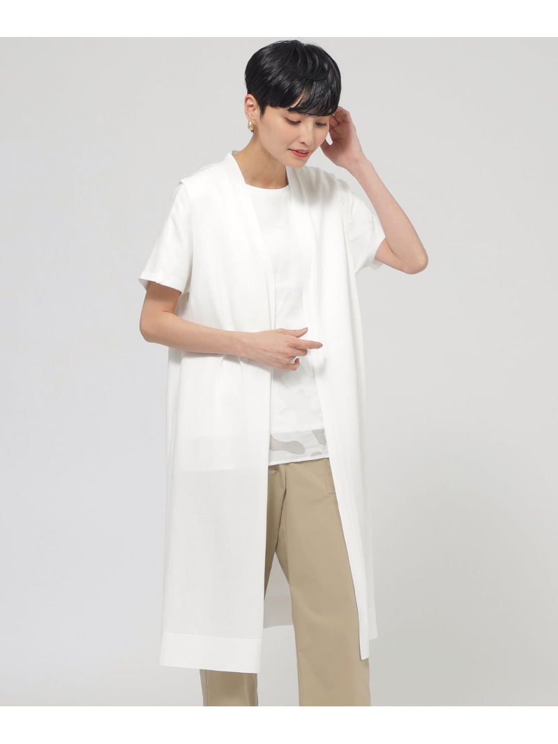 【SALE／50%OFF】【ウォッシャブル】ドライタッチコットンニットロングジレ EVEX by KRIZIA エヴェックス バイ クリツィア トップス ベスト・ジレ ホワイト ブラック【RBA_E】【送料無料】[ Fashion]｜SANYO SELECT
