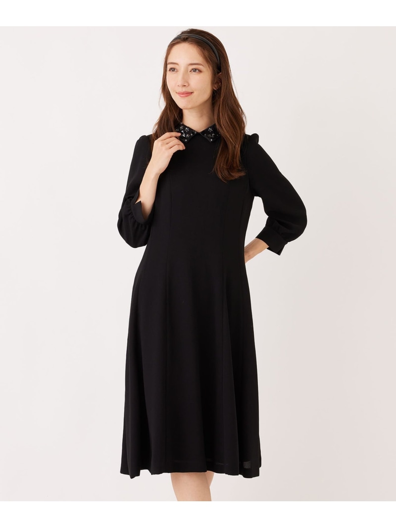 【BLACK OF BLACKS】 ジョーゼットドレス TO BE CHIC トゥー ビー シック ワンピース・ドレス ドレス ブラック【送料無料】[ Fashion]｜SANYO SELECT