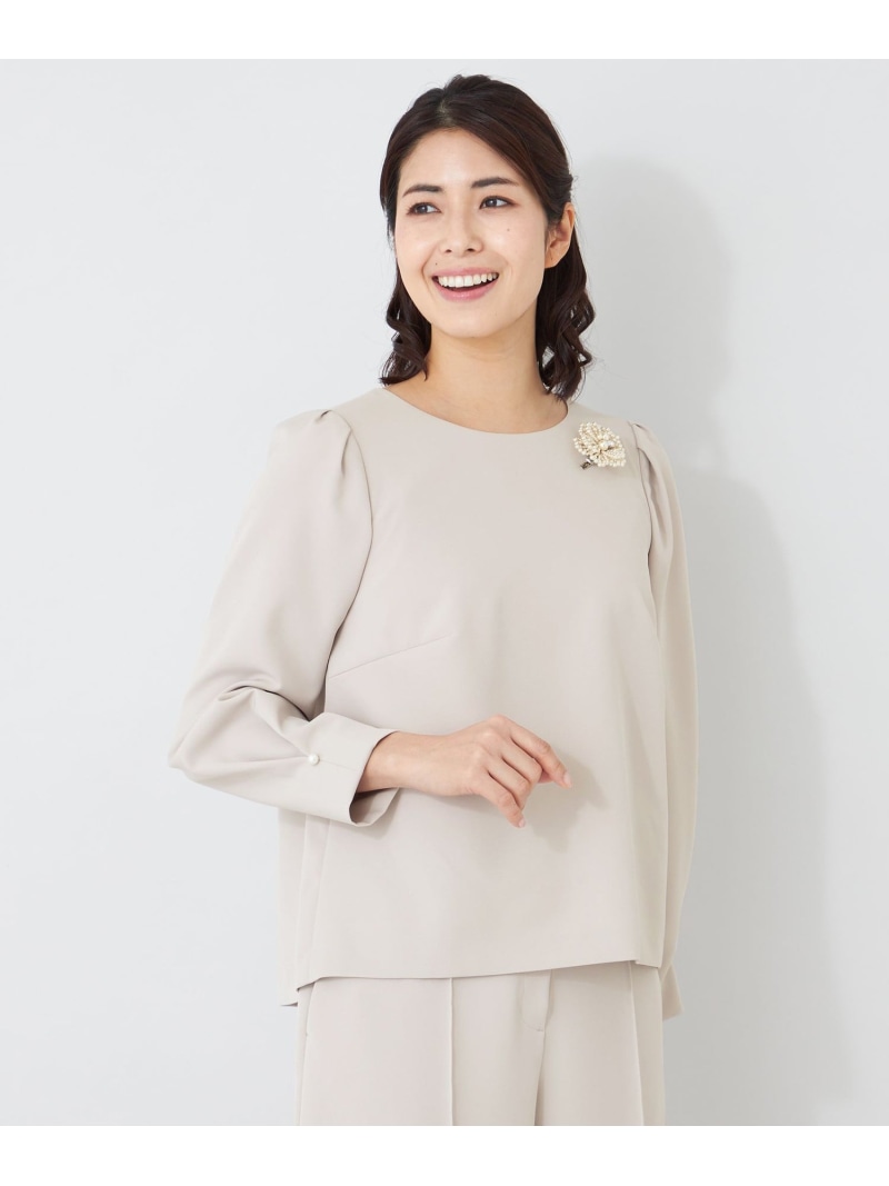 【SALE／20%OFF】デュアルストレッチバックレース ブラウス TO BE CHIC トゥー ビー シック トップス シャツ・ブラウス ベージュ ネイビー ブラック【RBA_E】【送料無料】[ Fashion]｜SANYO SELECT