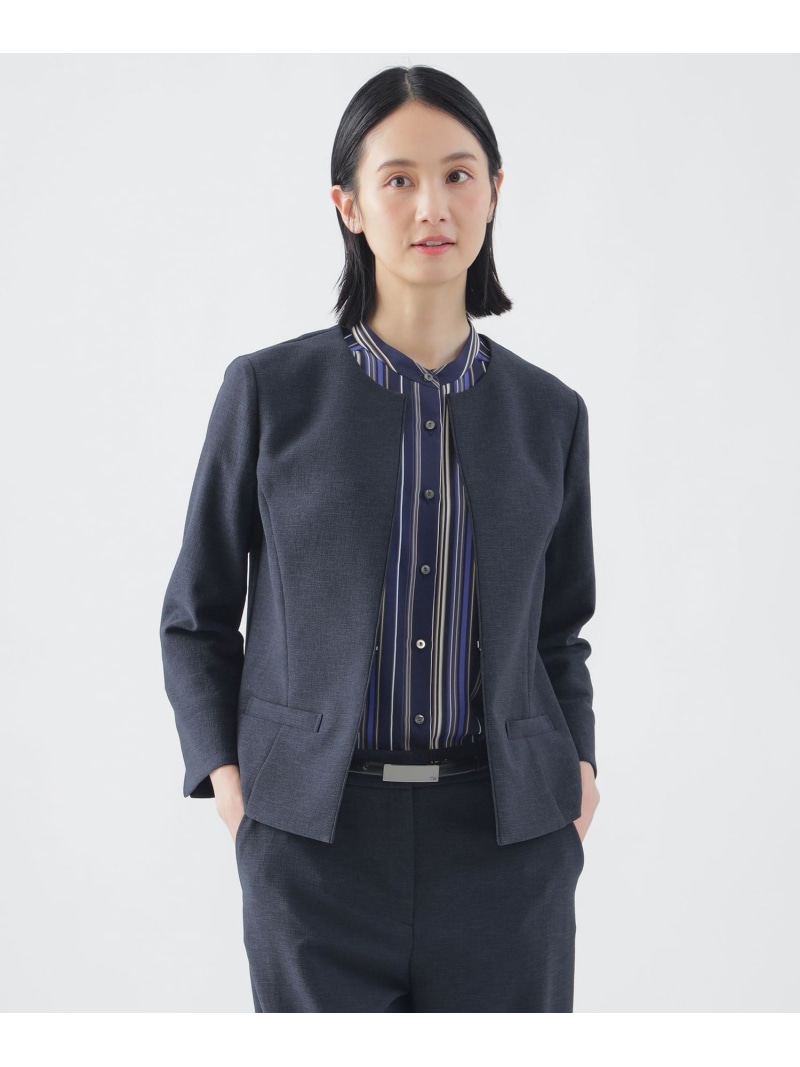 【SALE／42%OFF】【美シリーズ】【セットアップ対応】【吸水速乾】【接触冷感】【防しわ】【ウォッシャブル】エバレットクロスノーカラージャケット TRANS WORK トランスワーク ジャケット・アウター ノーカラージャケット ベージュ 【RBA_E】【送料無料】[ Fashion]｜SANYO SELECT