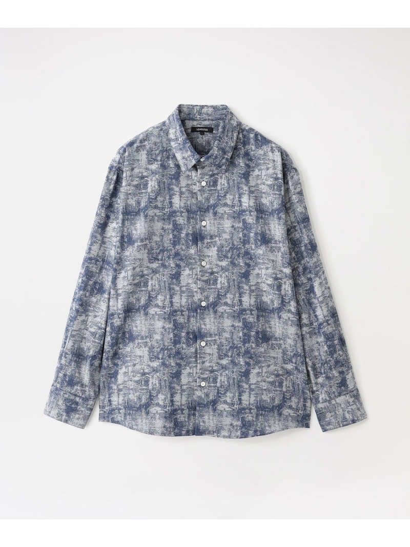 【SALE／50%OFF】ニュアンスジャガードシャツ LOVELESS ラブレス トップス シャツ・ブラウス ブルー グレー【RBA_E】【送料無料】[ Fashion]｜SANYO SELECT