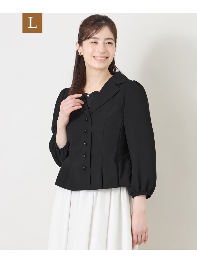 【L】BOB&PINK ショートテーラードジャケット TO BE CHIC サンヨー エルサイズ ジャケット・アウター テーラードジャケット・ブレザー ブラック ピンク【送料無料】[ Fashion]｜SANYO SELECT