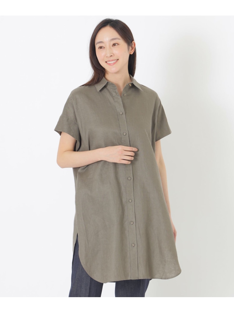 【SALE／37%OFF】リネンチュニック S.ESSENTIALS エス エッセンシャルズ トップス シャツ・ブラウス イエロー ブラック ホワイト ブラウン【RBA_E】【送料無料】[ Fashion]｜SANYO SELECT