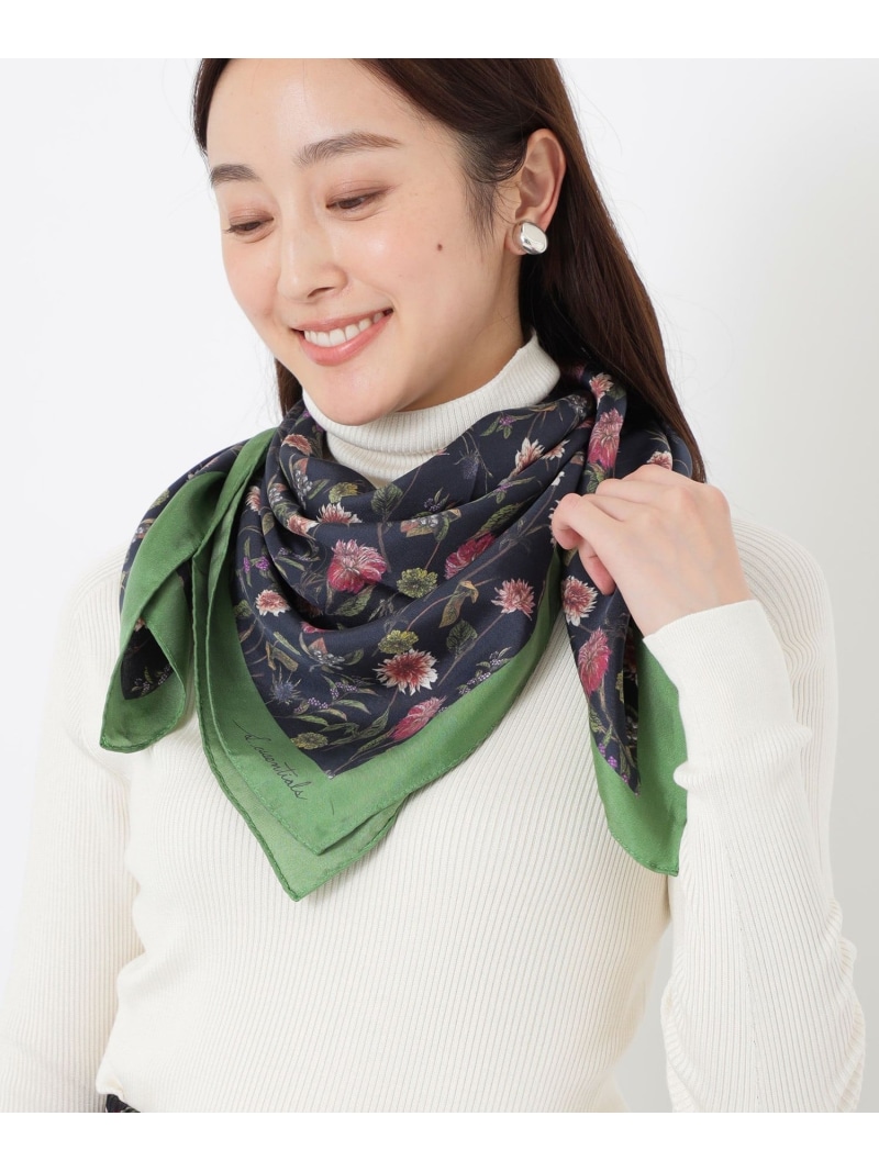【HIBIYA KADAN】ウィンターガーデンスカーフ S.ESSENTIALS エス エッセンシャルズ ファッション雑貨 スカーフ・バンダナ ブラック【送料無料】[Rakuten Fashion]画像