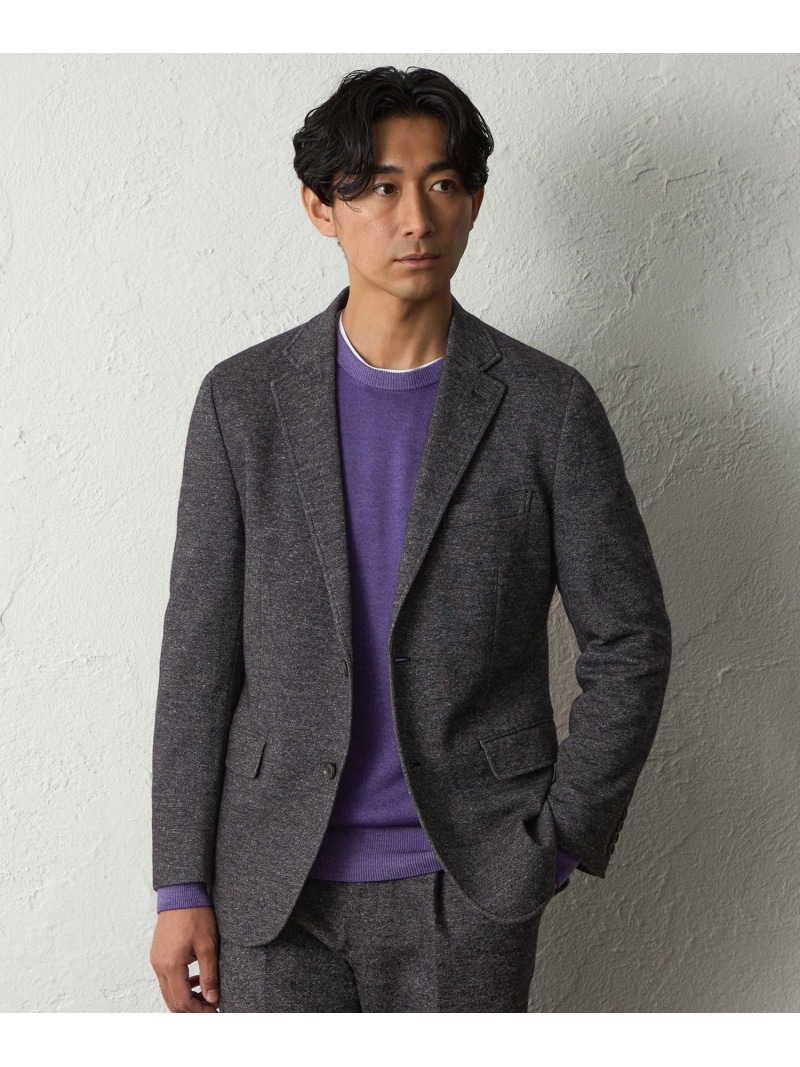 【SALE／33%OFF】【セットアップ対応可能】杢ジャージージャケット(2L・3Lあり) BAKER STREET ベイカー・ストリート ジャケット・アウター テーラードジャケット・ブレザー グレー ネイビー【RBA_E】【送料無料】[ Fashion]