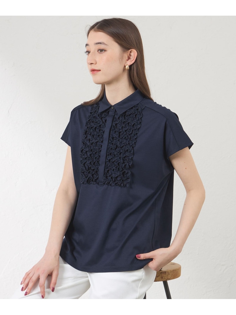 タイプライターデザインカットソー AMACA アマカ トップス カットソー・Tシャツ ブルー ブラック ホワイト【送料無料】[ Fashion]｜SANYO SELECT