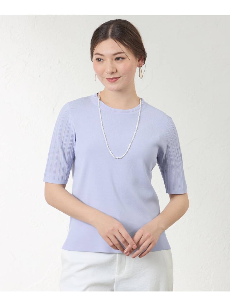 ドライレーヨンストレッチ ニットプルオーバー AMACA アマカ トップス カットソー・Tシャツ ブラック ホワイト ブルー【送料無料】[ Fashion] 16,060円